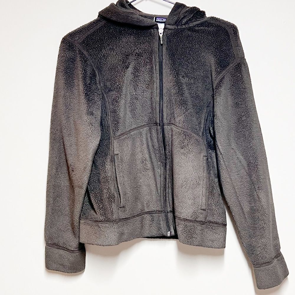 Patagonia Womens Brown Fleece Crop Hoody Sz XS/S